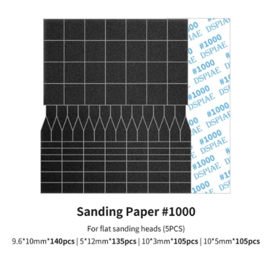 DSPIAE Tools Sanding Paper for Flat Sanding Head #1000 SP-ES10